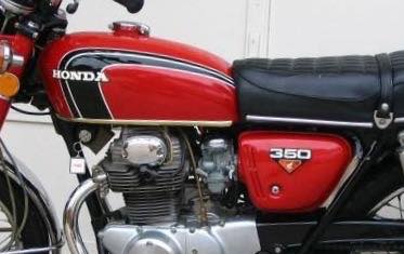 Pattes De Couvre-phare Honda CB250K4/350K4 - Réf OEM 51602/51606-344-670 HX Ruby Red - Neuf D'origine Japon
