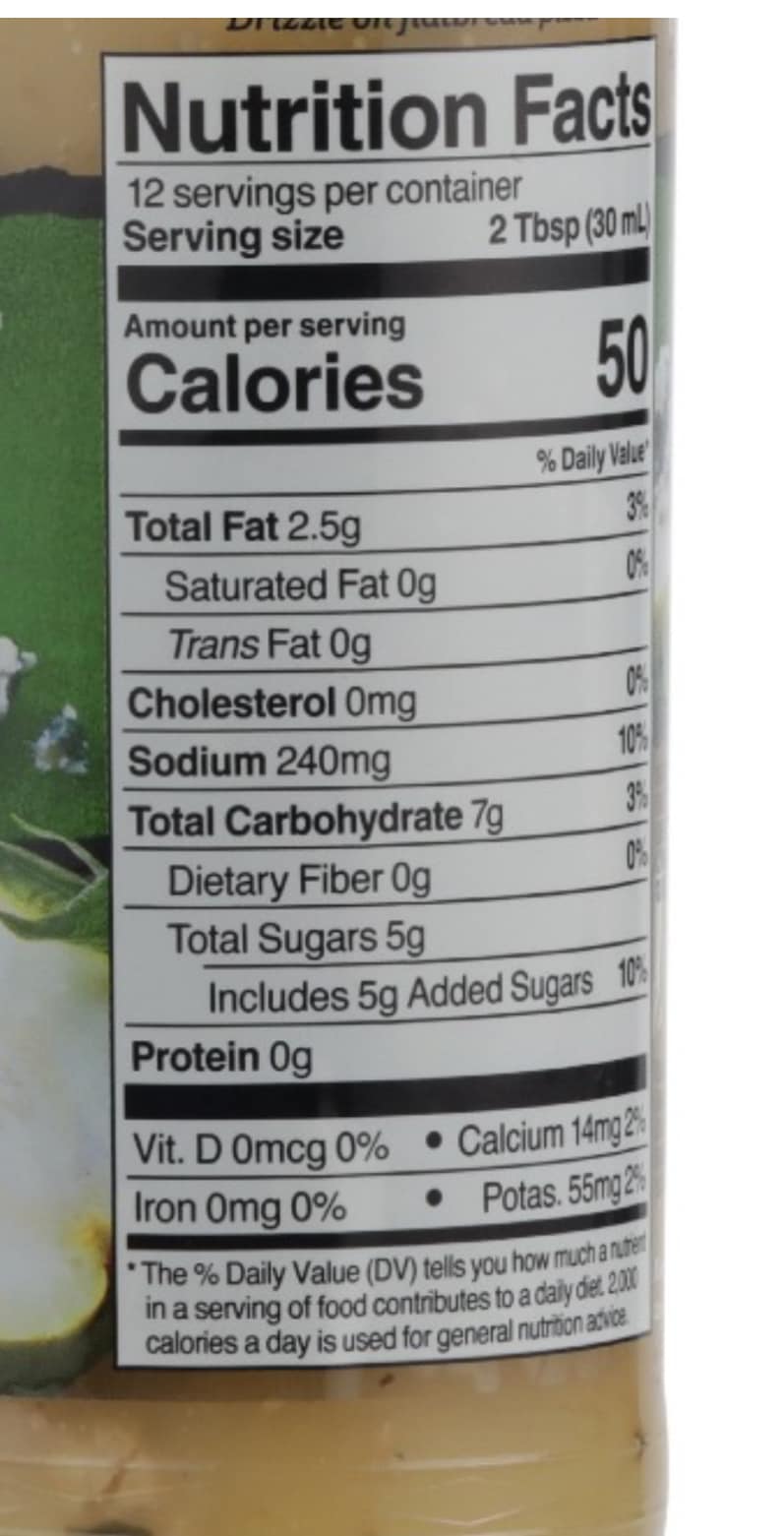 Ingredients Nutrition Facts Trader Joe's Salad Dressing Green Goddess What Are Some Good Dressing Recommendations?
