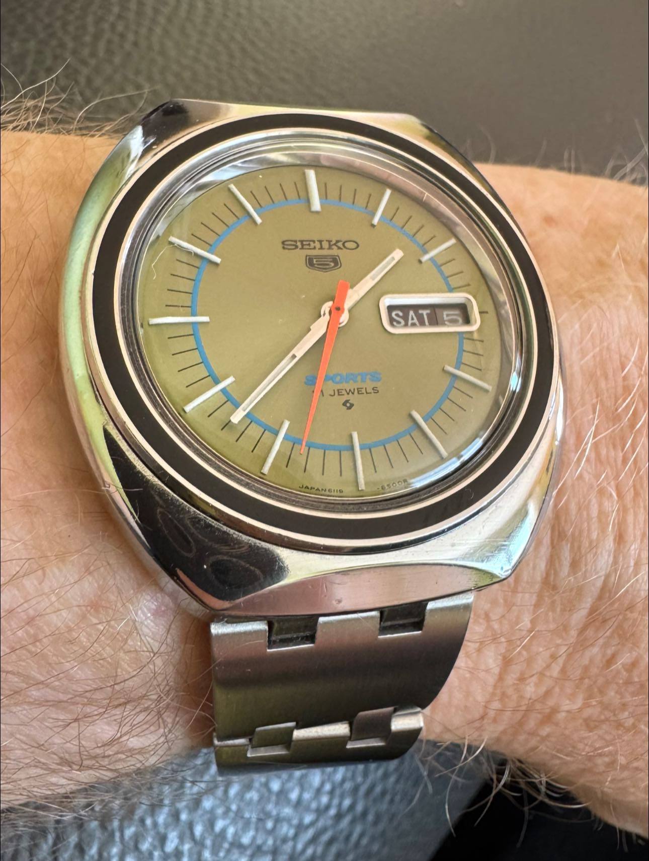 OROLOGIO SEIKO 5 Ref. 6119 8430 Automatico Data-Giorno Quadrante
