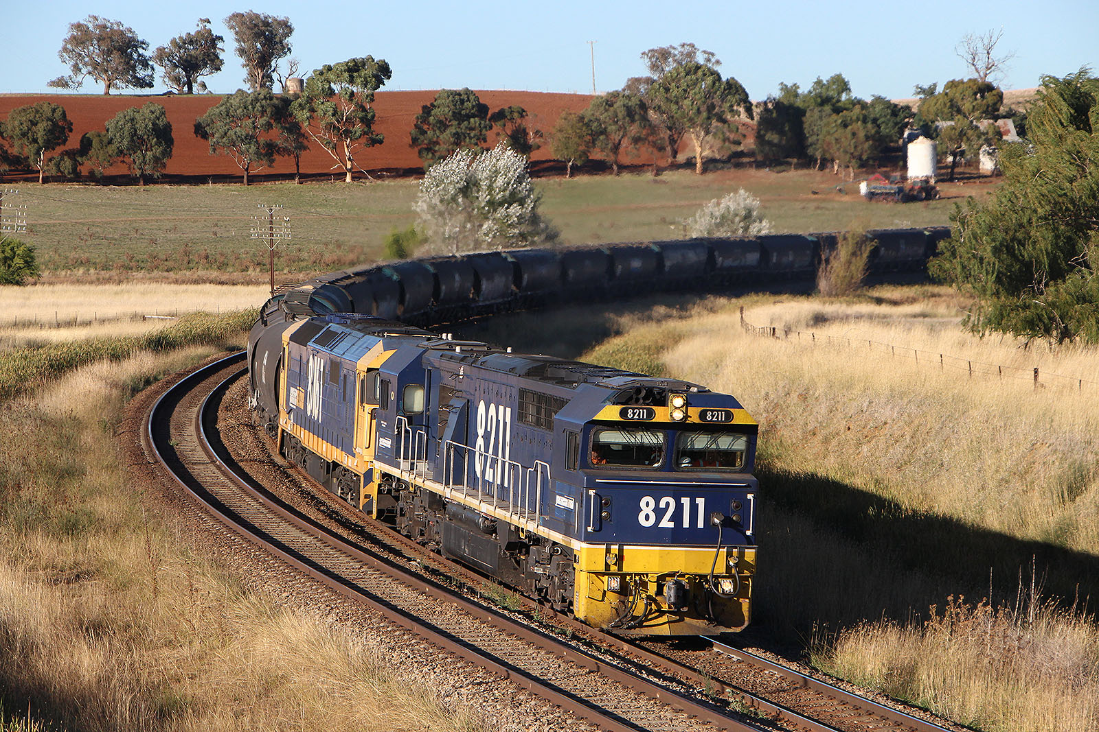NSW Railways - Past and Present | With their loaded grain train in tow ...