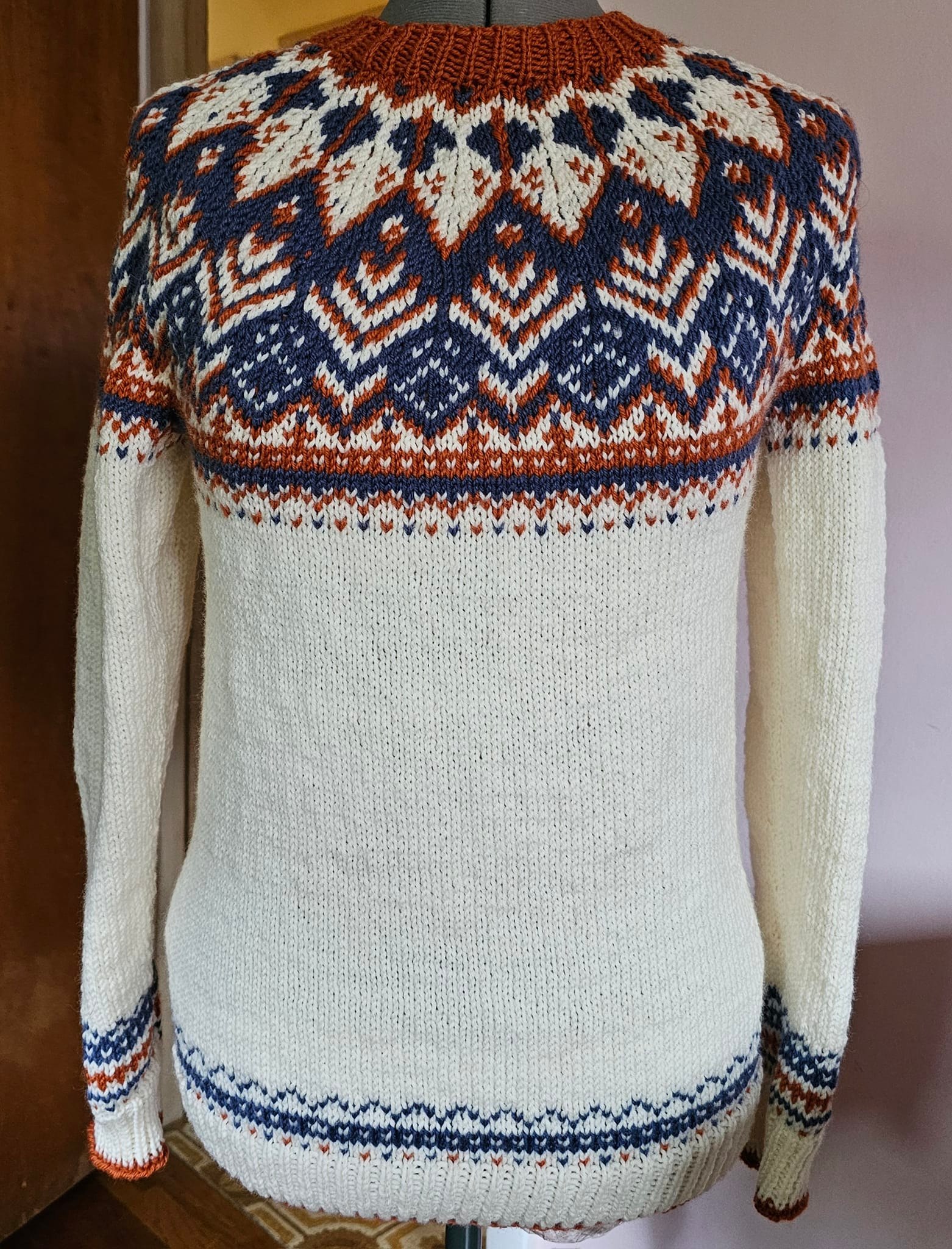 Completion of Arctic Holly Knitting Project and Swatch Measurement