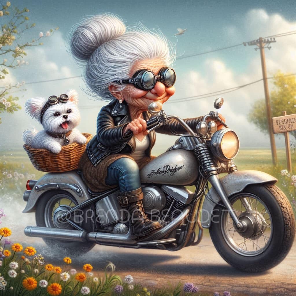 𝘎𝘳𝘢𝘯𝘯𝘺'𝘴 𝘤𝘳𝘶𝘪𝘴𝘪𝘯 🏍️ 𝘉𝘰𝘶𝘨𝘩𝘵 𝘩𝘦𝘳𝘴𝘦𝘭𝘧 𝘢