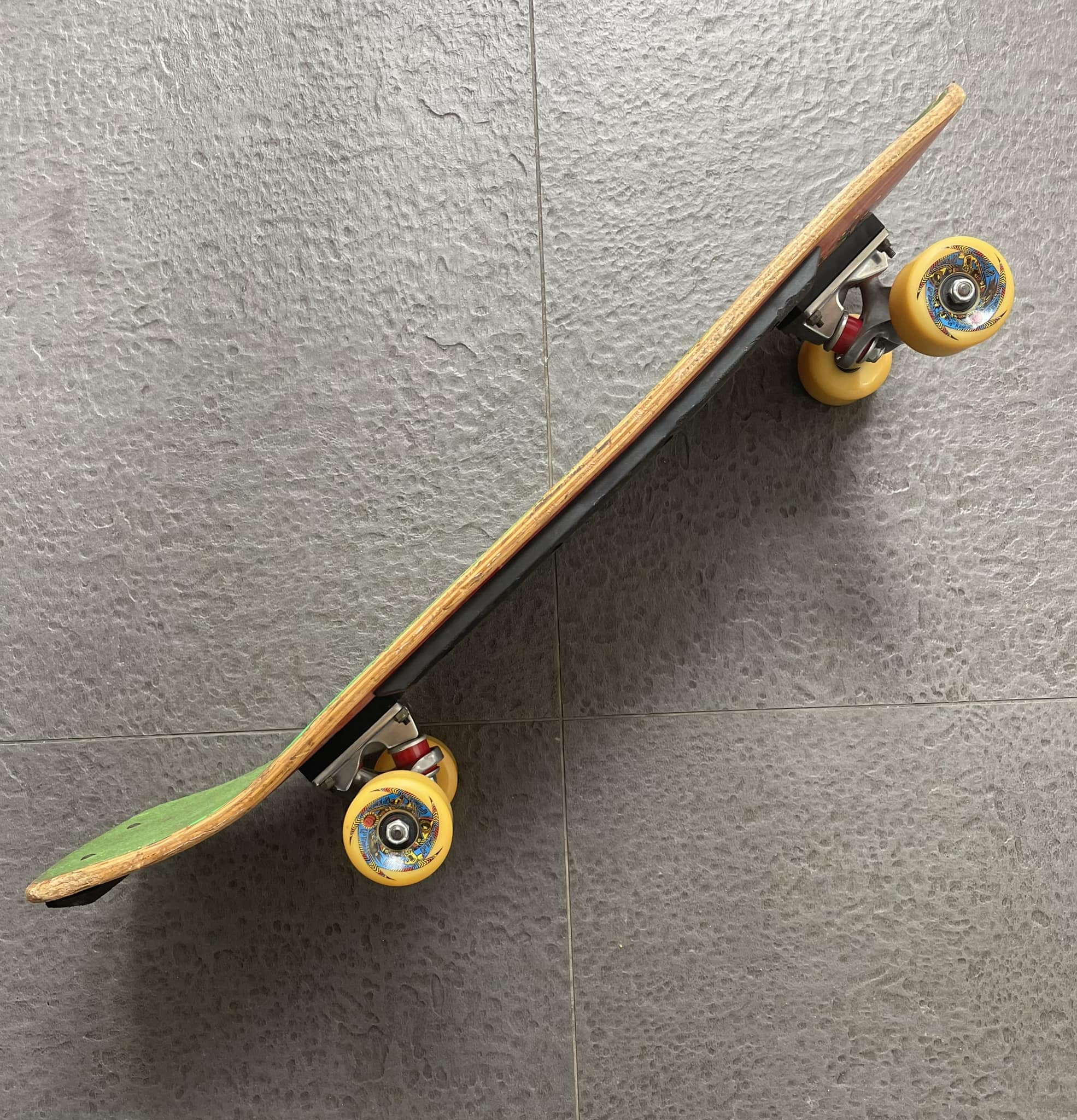 Original 1990 Santa Cruz Oops Team Board and NOS Teamrider wheels