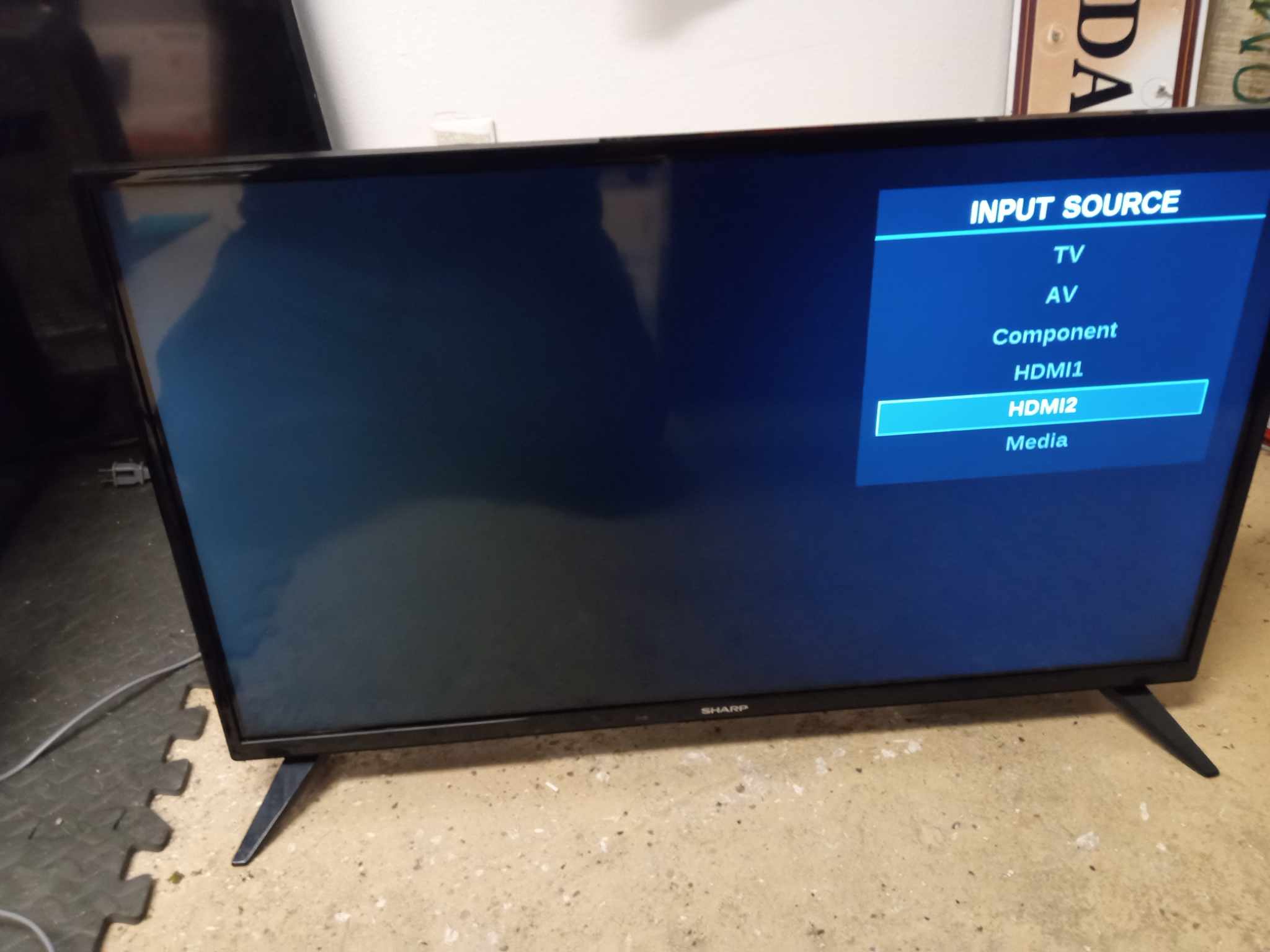 32 Inches Sharp Aquos - no control, BUT you can use an Amazon fire