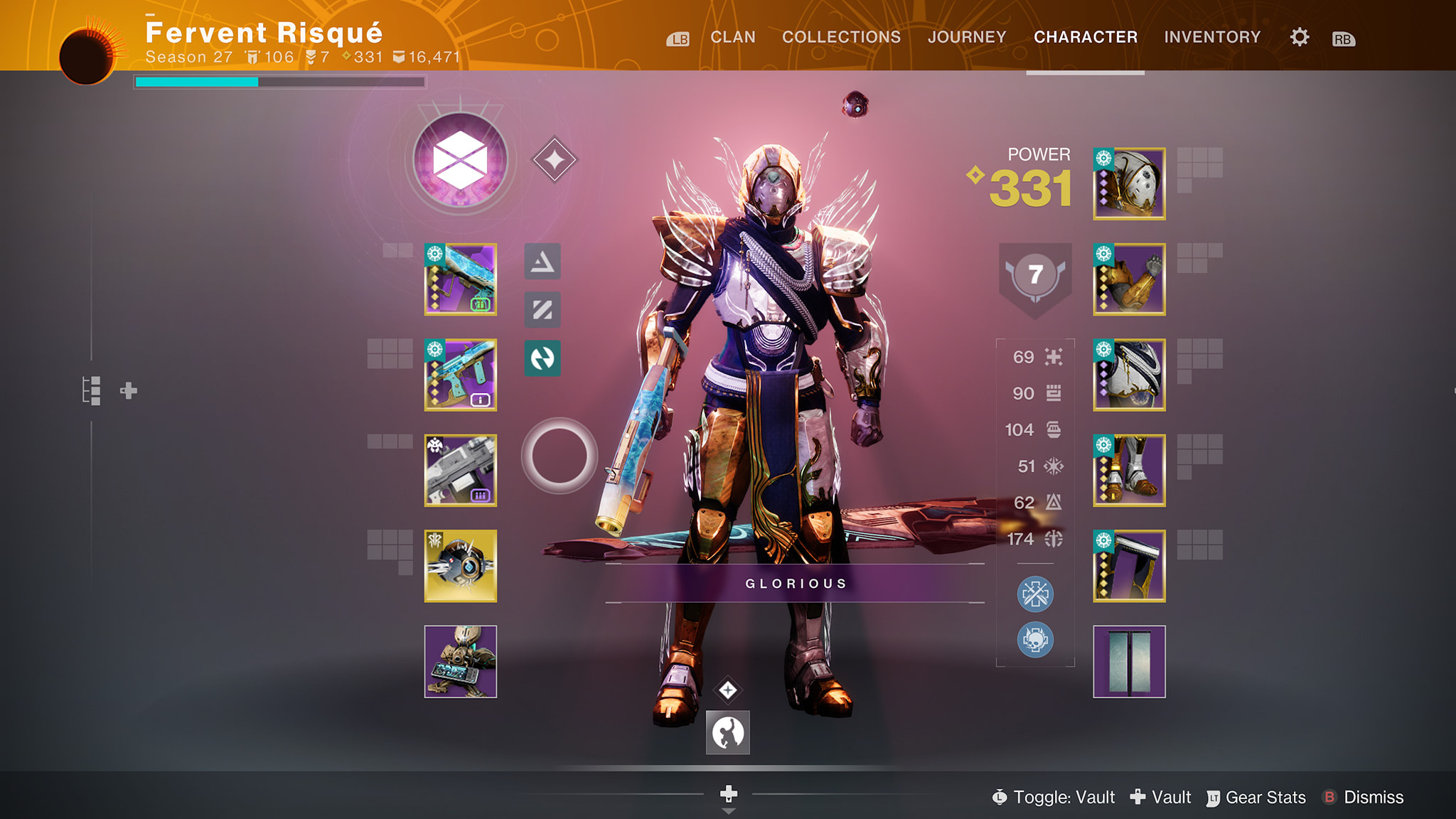 gossamer gear g4 G4-20 Ultralight 42 Backpack Modell:BK27 Purple ultralight frameless backpack featuring Best Fury Warrior Pre-Raid