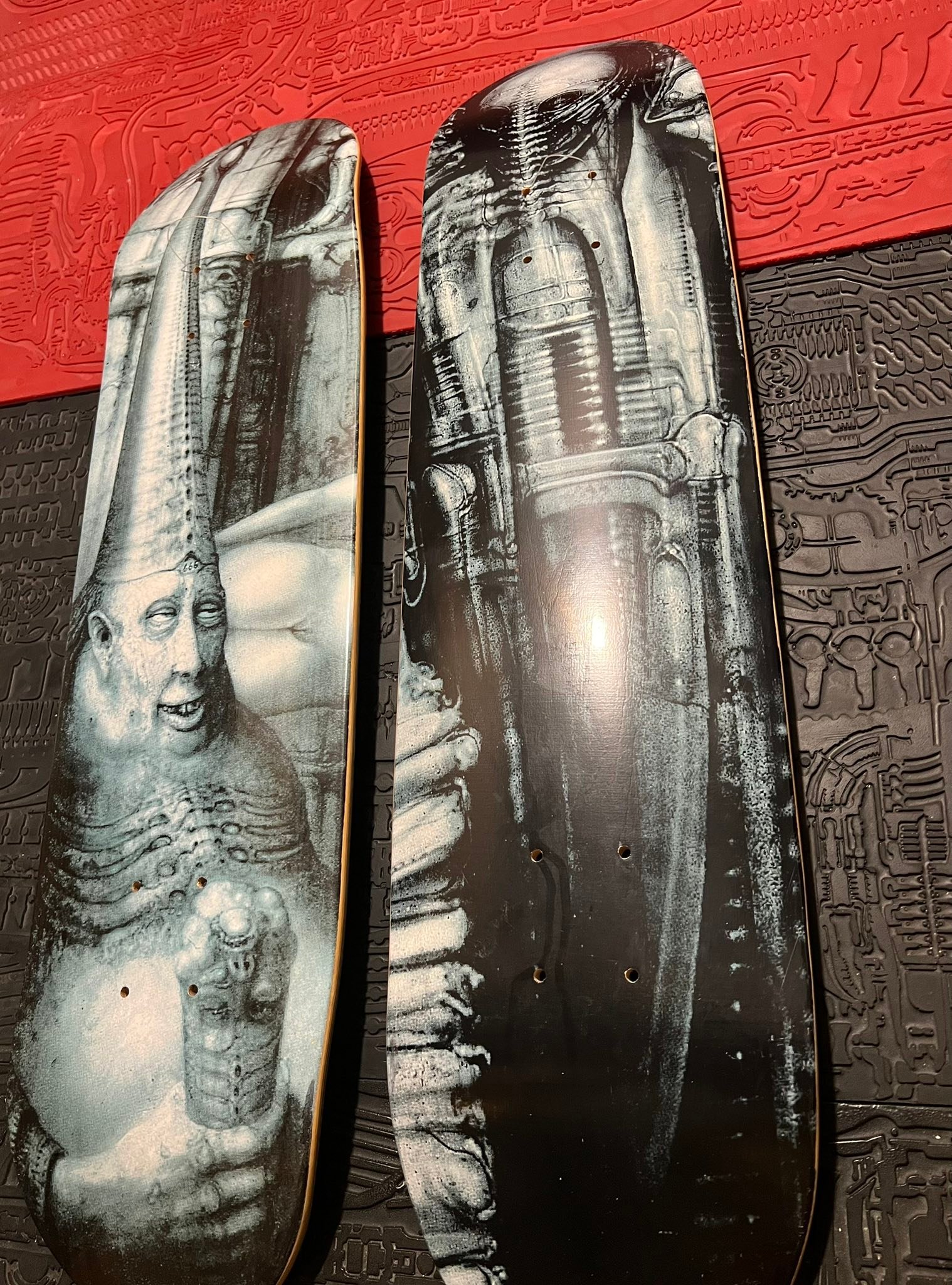 H.R. Giger original skaterboards with Supreme collaboration