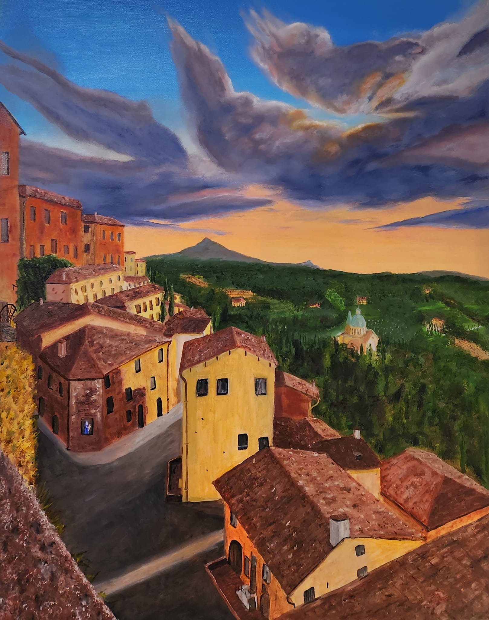 Tuscany village Italy oil painting inspiration
