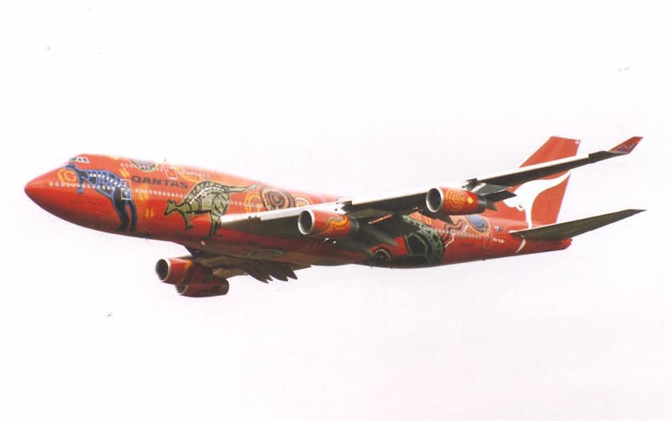 Special painting of Qantas 747 in Japan