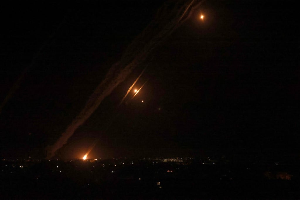 INQUIRER.net - LOOK: Rockets are launched towards Israel from Rafah, in ...