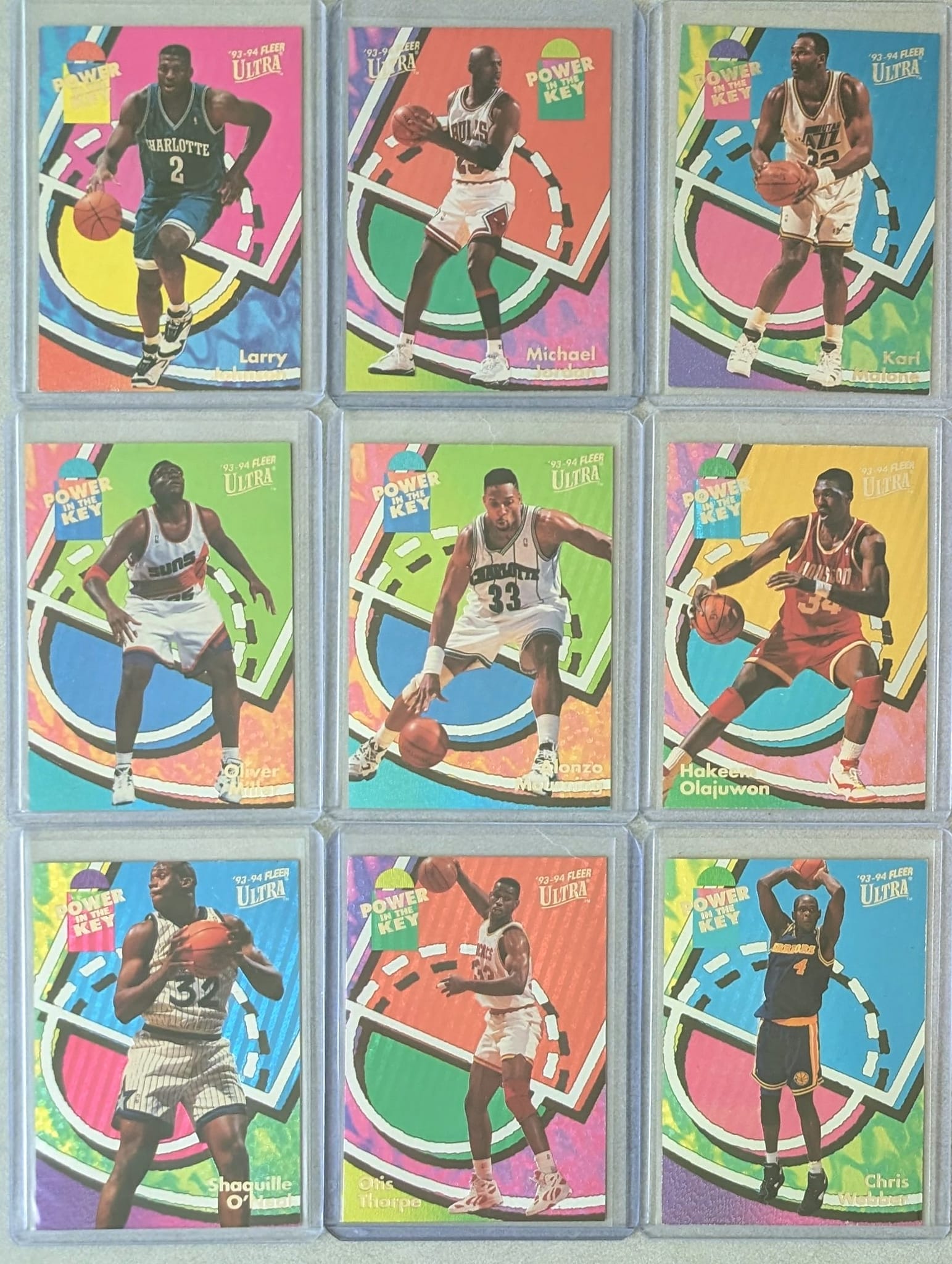Nostalgic NBA Fleer Ultra foil inserts