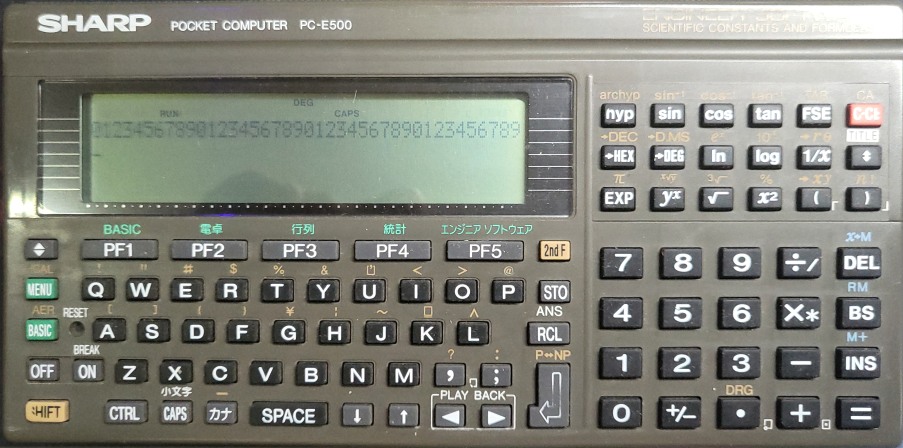 SHARP PC-E500 PC-1490U PC-G850S Vintage Sharp Pocket Computer PC