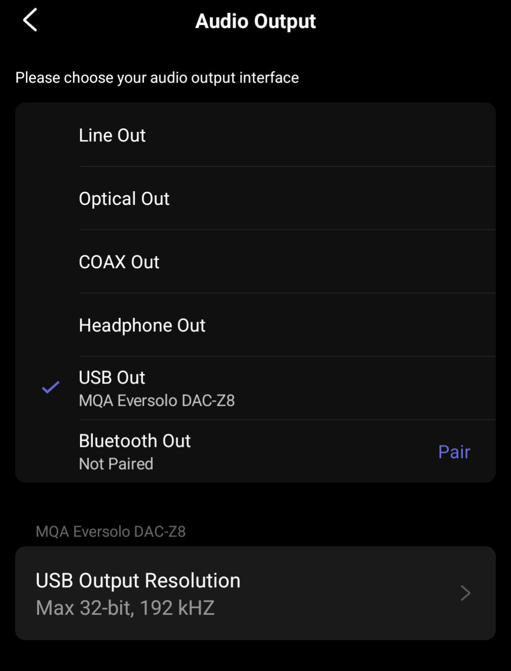 WiiM Streamer Fanatics | How can I select usb output on the ultra ...