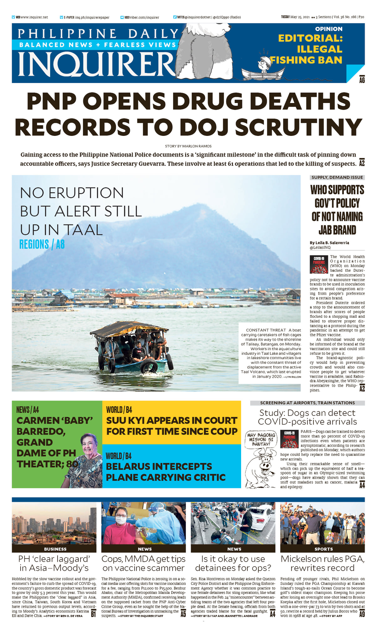 INQUIRER.net - Today's Inquirer front page (May 25, 2021). More at inq ...