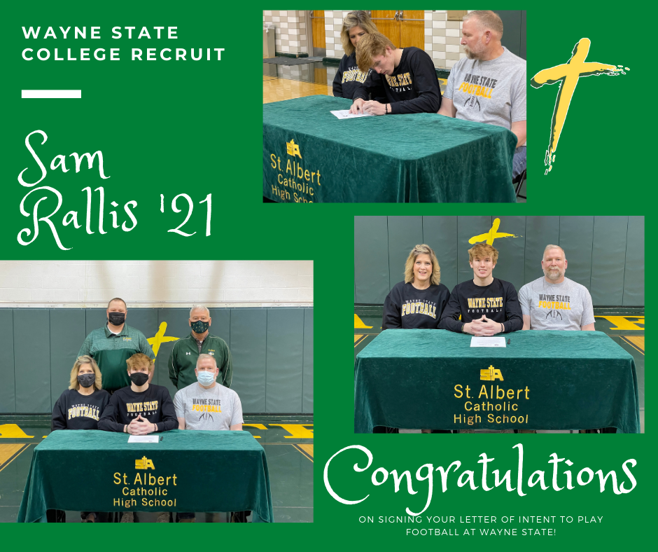 Congratulations to Sam Rallis '21... - Saint Albert Catholic