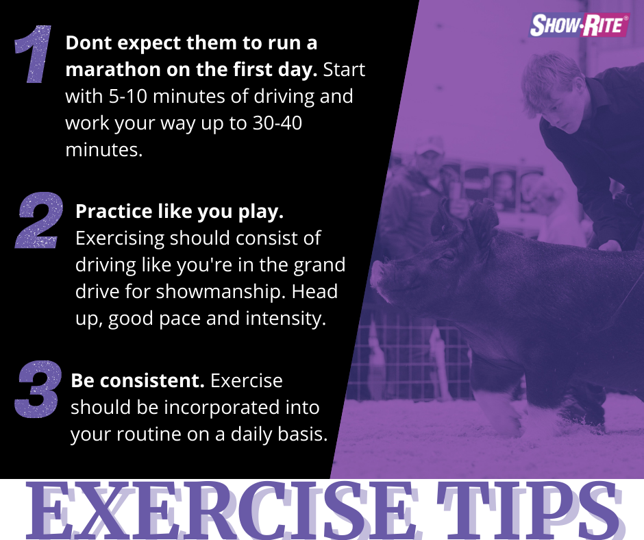 Show-Rite - The objective with exercise in swine is mainly...