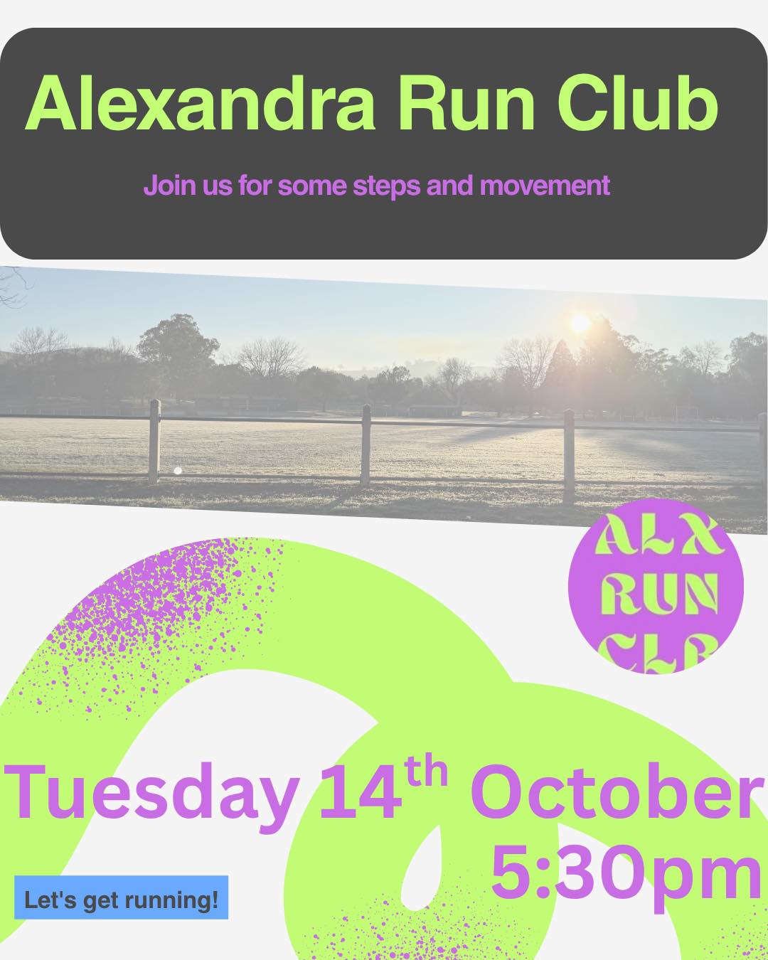 Alexandra 3714 Community News | 🏃‍♀️ ALEXANDRA RUN CLUB – TONIGHT ...