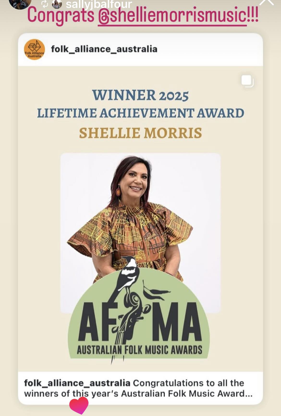 Shellie Morris - Thank you Folk Alliance Australia deeply... | Facebook