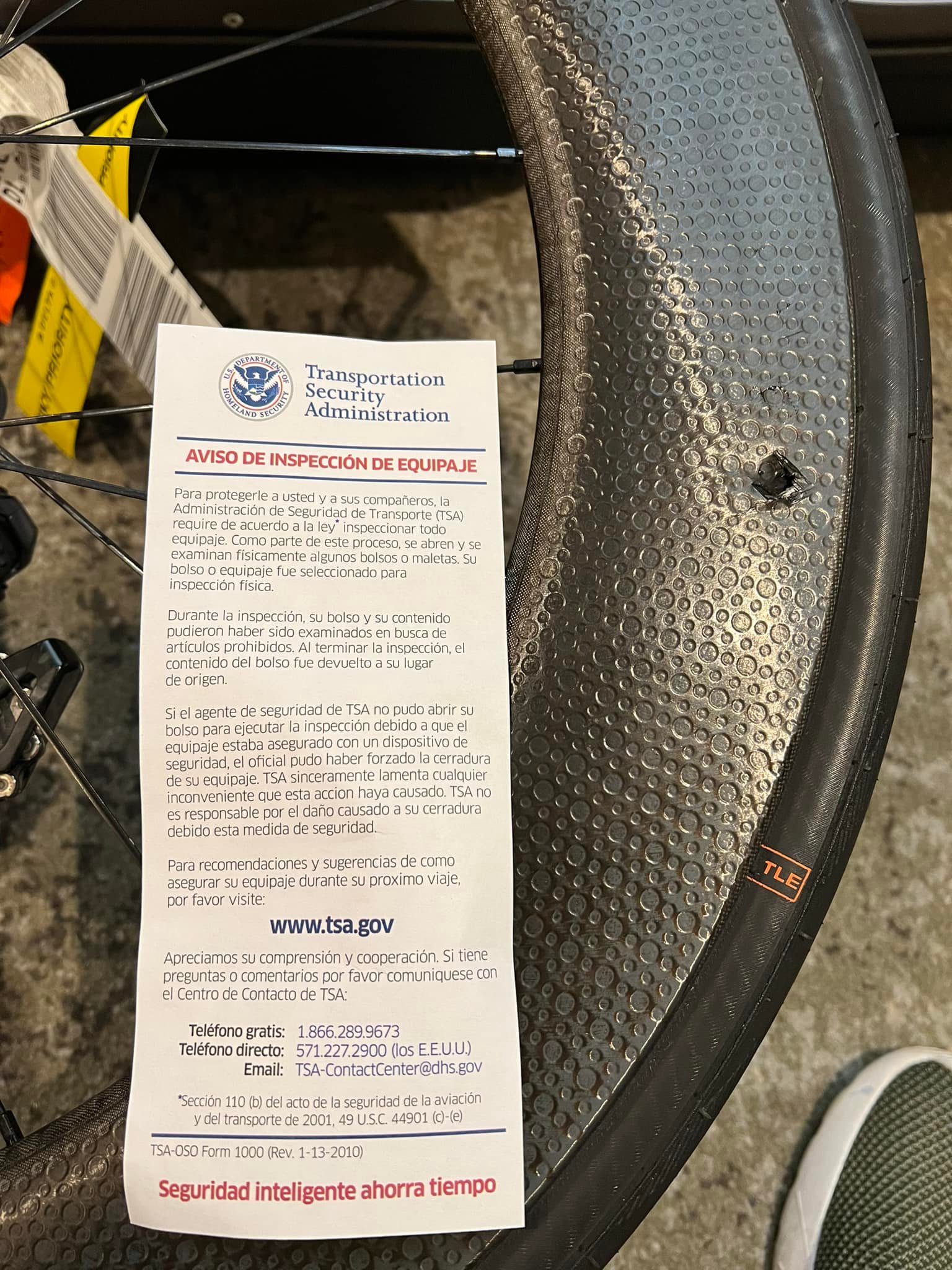 Transportation Security Administration - TSA took my motorcycle