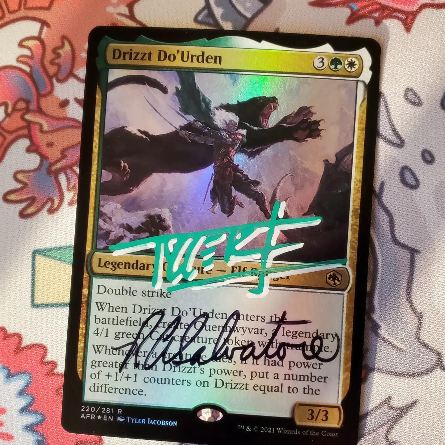 drizzt do'urden mtg card Magic The Gathering - Adventures in the Forgotten Realms Double strike When Drizzt DoUrden enters the battlefield Drizzt Do'Urden Magic: The Gathering