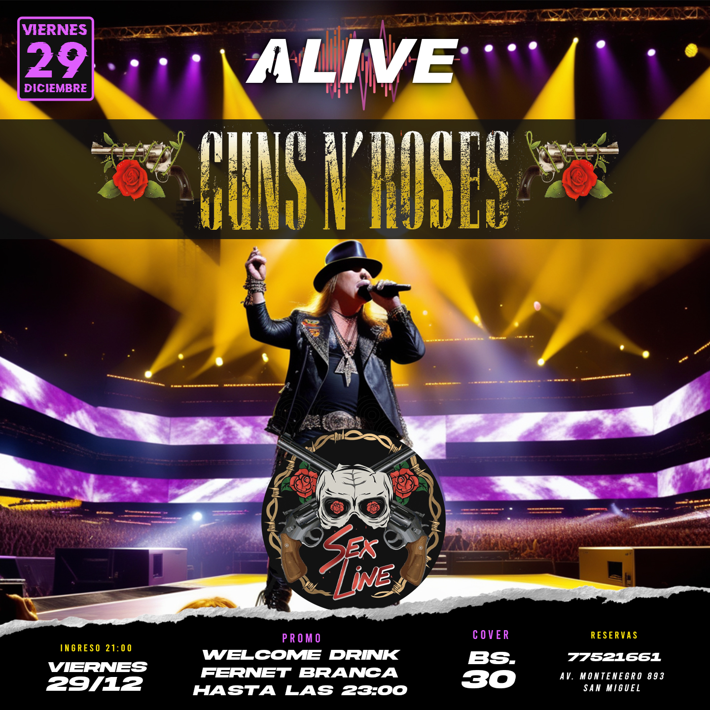 Clavado en un bar Oye mi amor Me Vale Cover Rock Latino LINCES  