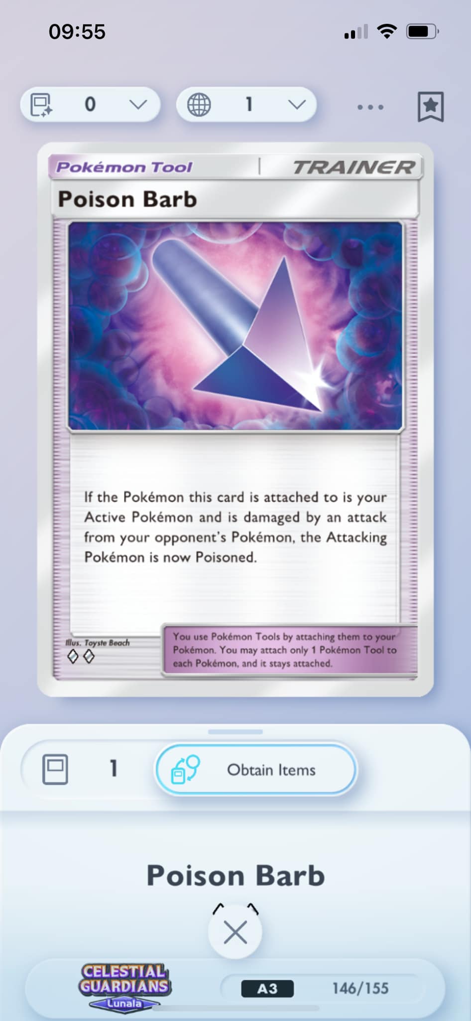poison barb pokemon card - Sun & Moon - Base Set - (Reverse Holo) - Evolves from null Rules Attach a Pokmon Tool to 1 of your Pokmon that doesnt already have a Pokmon Tool attached to it Poison Barb Card - Celestial