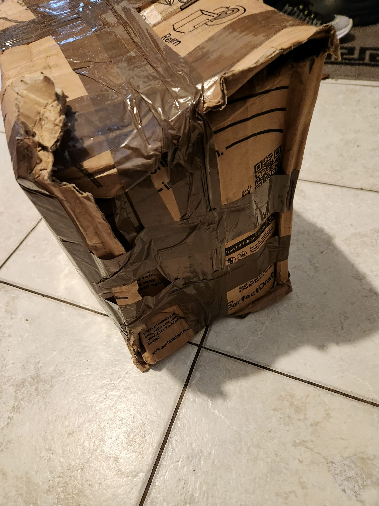 Never seen water bottles used as packing material. 😂