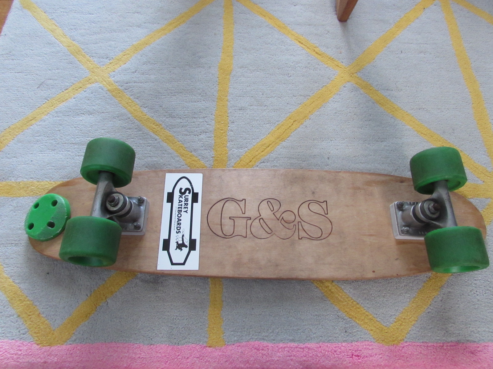 G&S Warptail 2 skateboard with Surrey Skateboards sticker