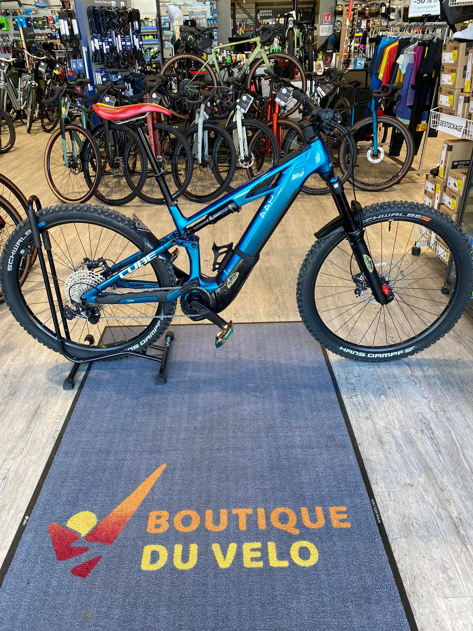 Béquille De Vélo Cube Stereo Hybrid – Alliage Alu Réglable 22-27", Pied Antidérapant, Convient VTT Et Route