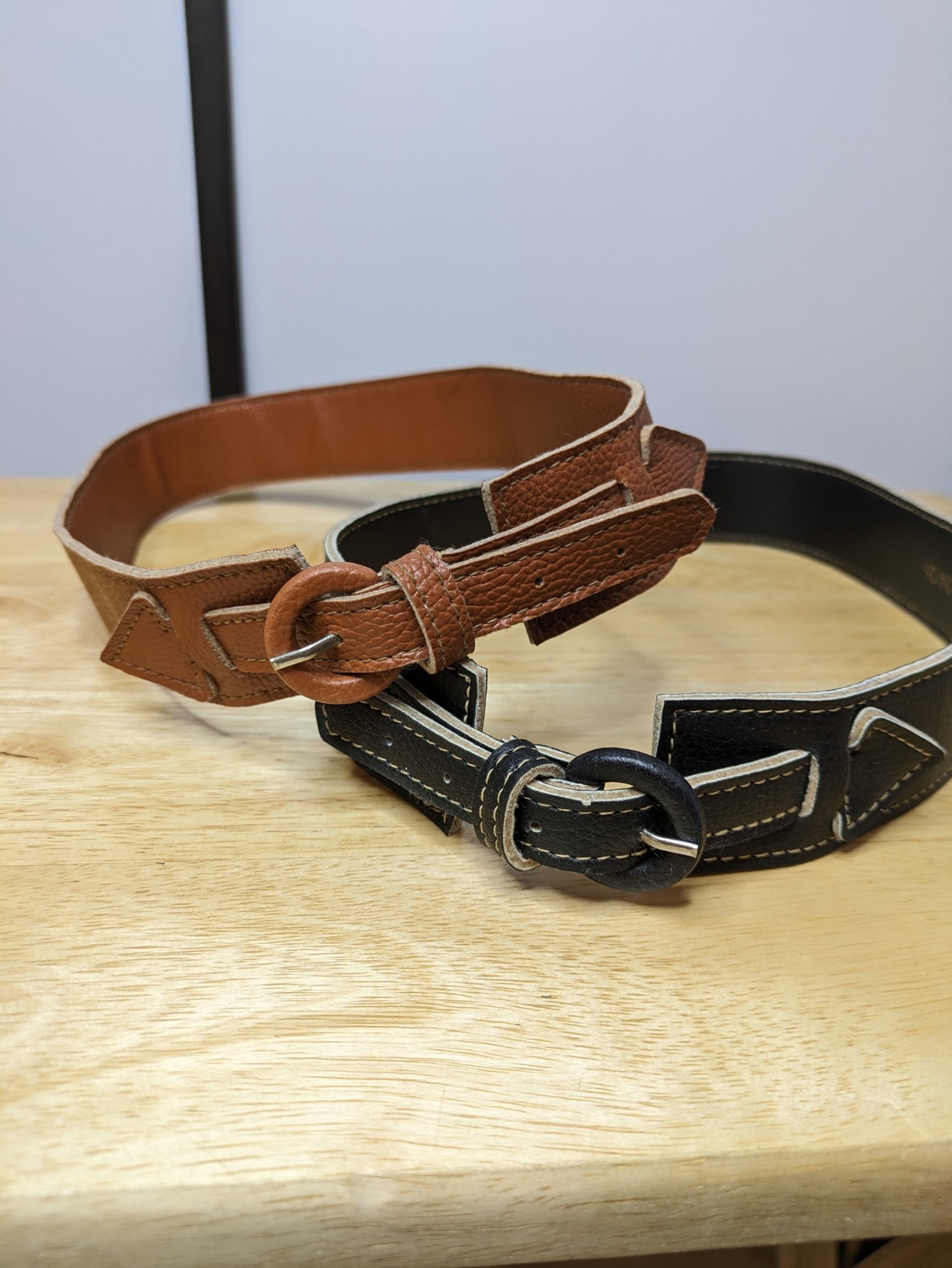 Ceinture En Coton Noir à Motif Gingham Avec Boucle D-ring Et Nœud - Taille Sur Mesure, Style Preppy