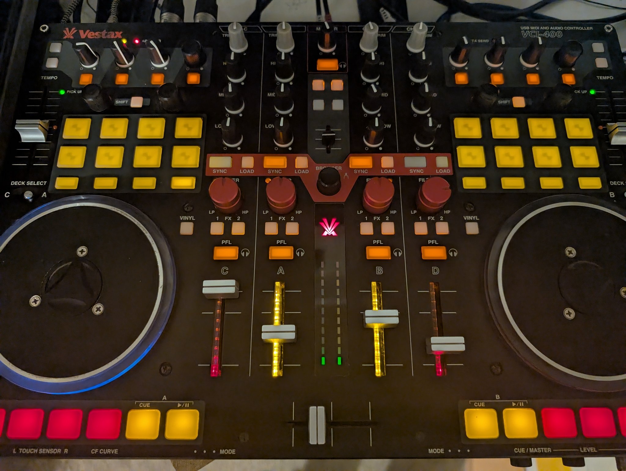 Vestax PMC 400 no issues, sounds great. Comes with a spare brand