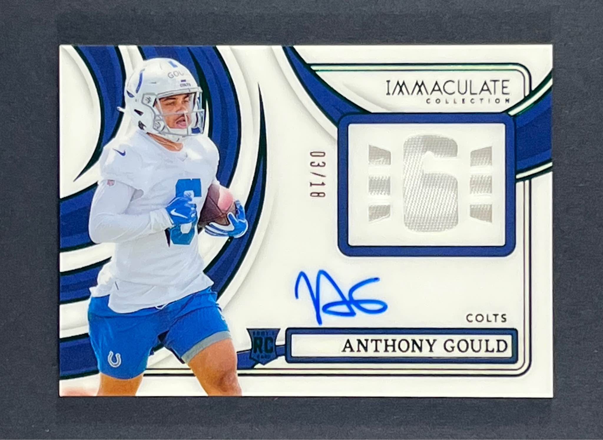 2024 Panini Immaculate Numbers FOTL Emerald Anthony Gould RPA Auto 