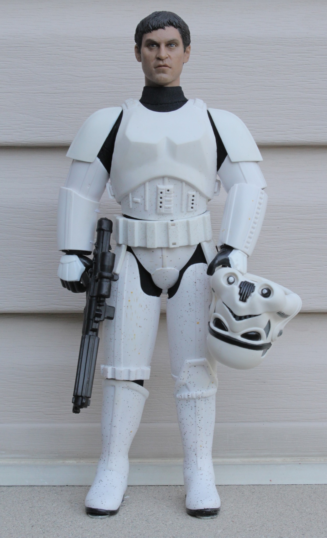 Custom 1/6 scale Stormtrooper figure with 3D printed shoulder armor