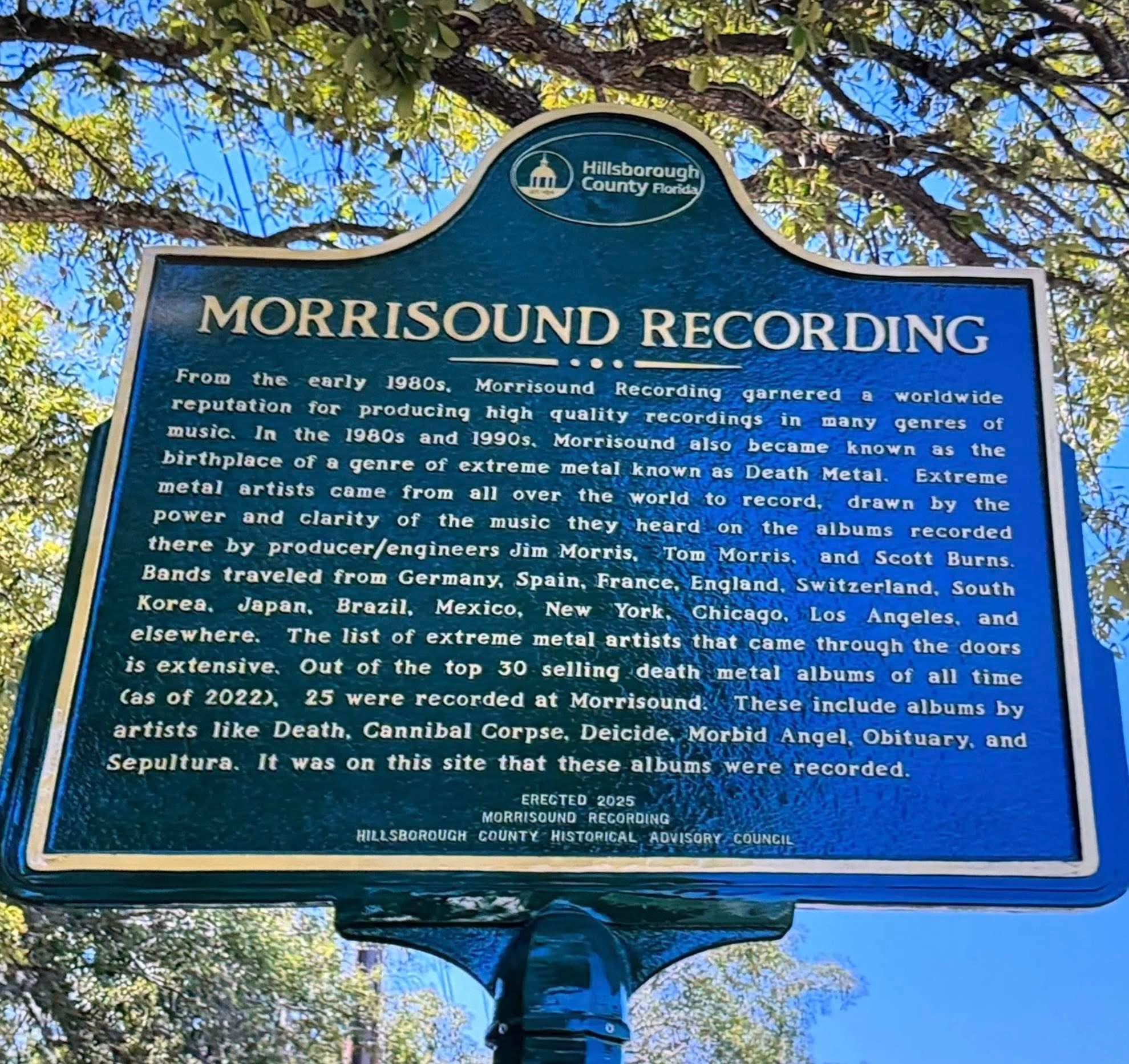 Here's a pic of the Historic Landmarker that was erected in honor