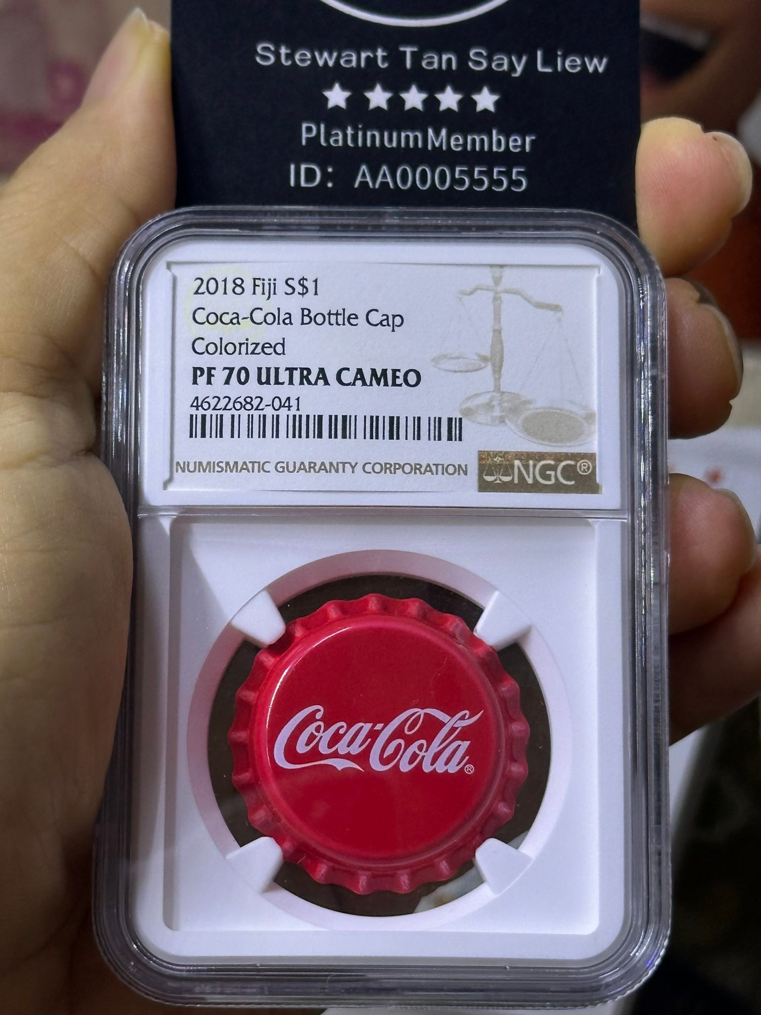 FIJI Coca-Cola $1 2018 1st Edition Collectible Silver Bottle Cap