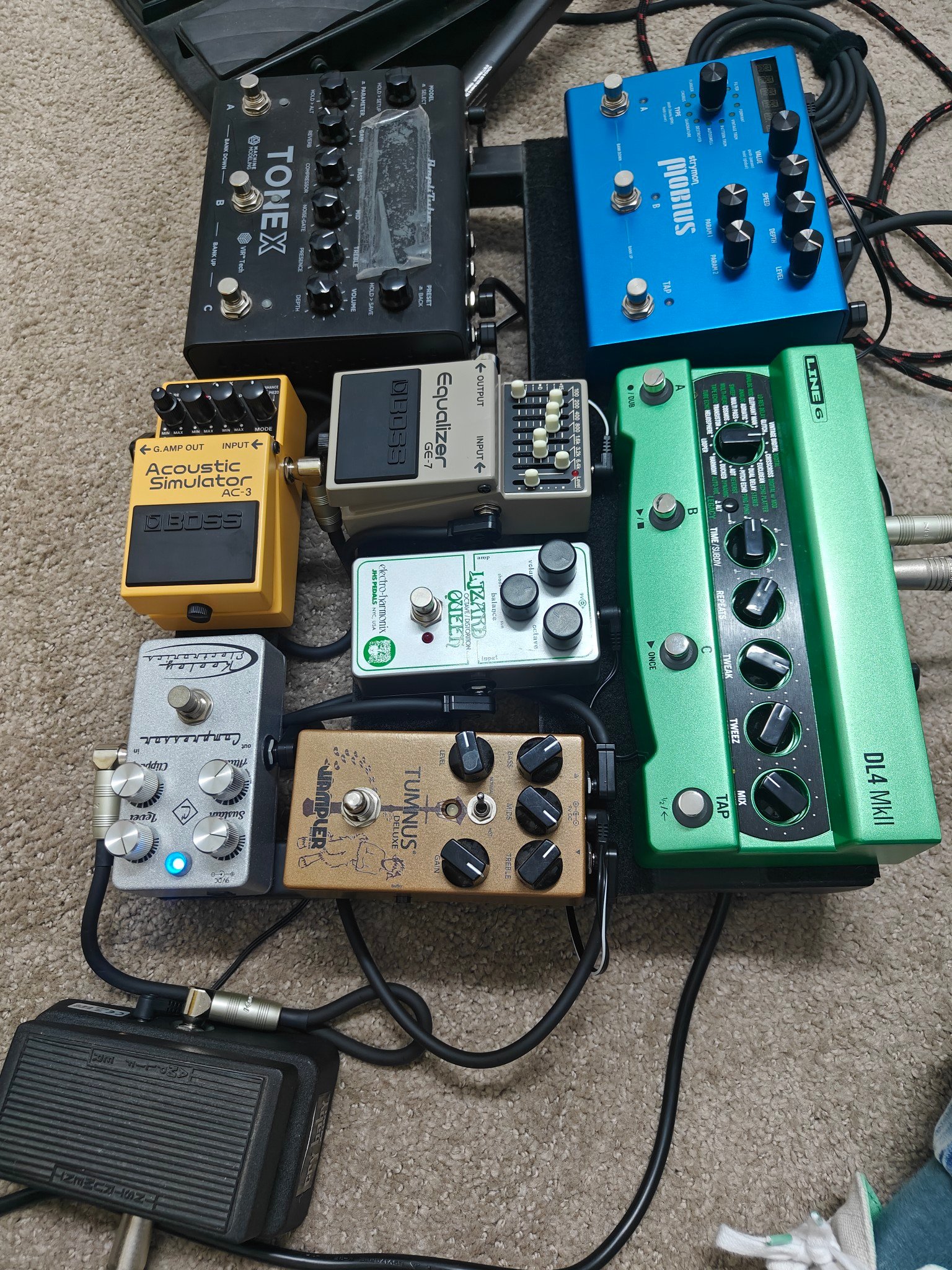 Where should I place the Boss AC-3 in my pedal chain?