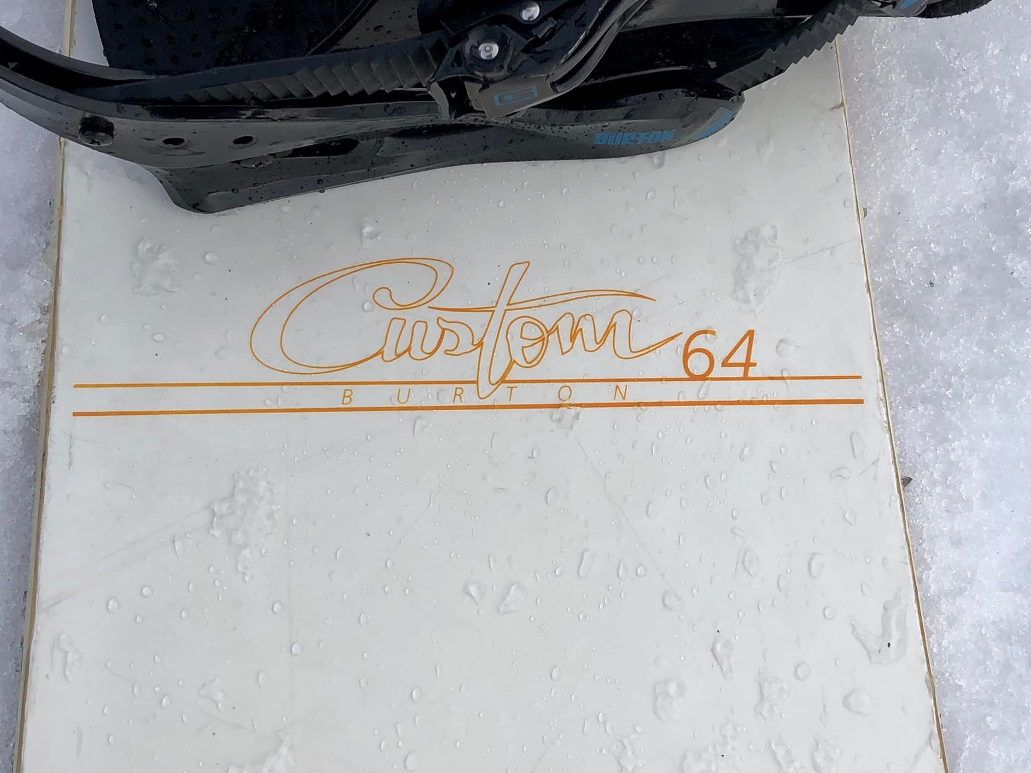 My '98 Burton Custom 64 updated with “new” Freestyle bindings due