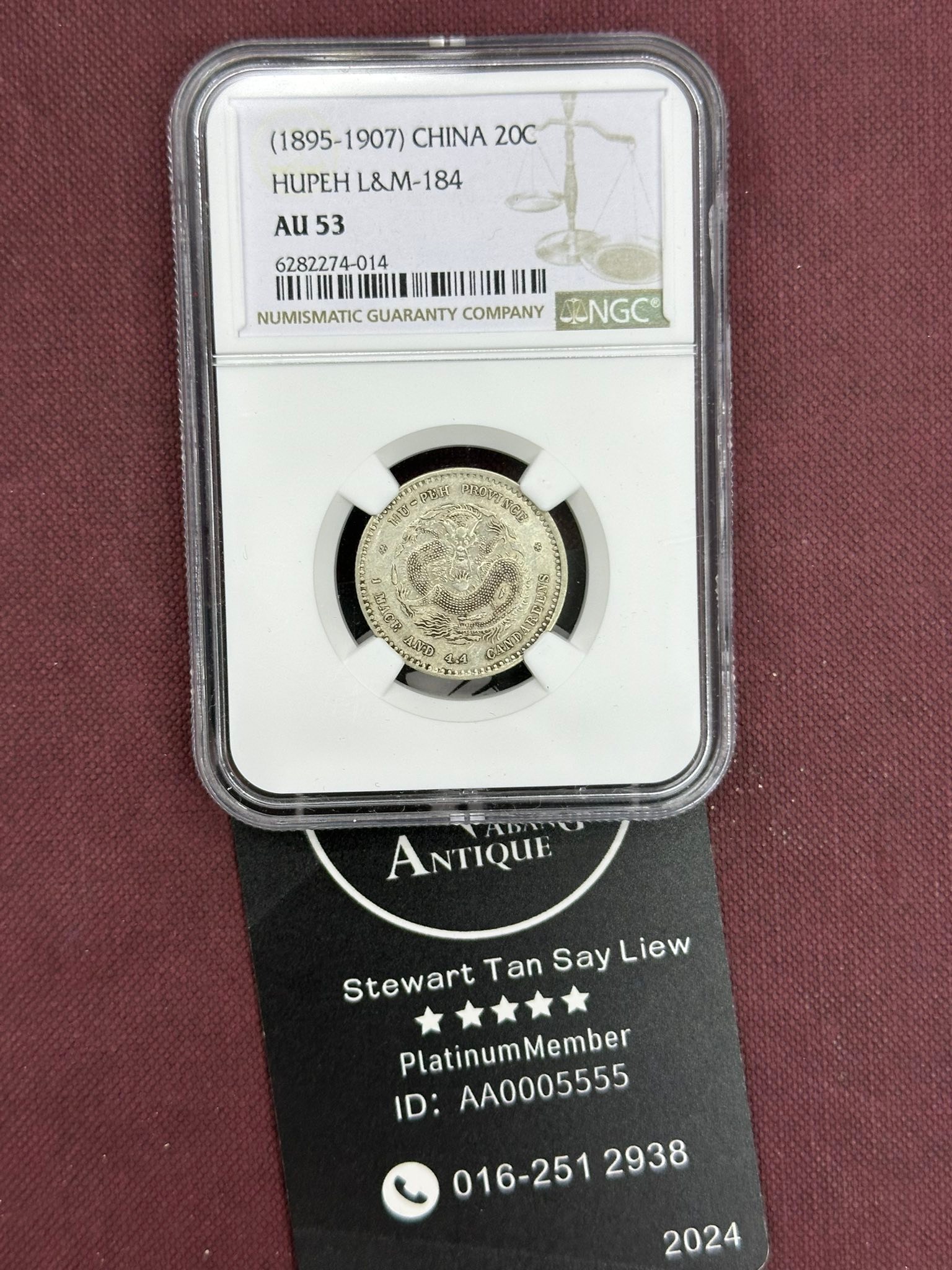 Silver dragon coin for sale