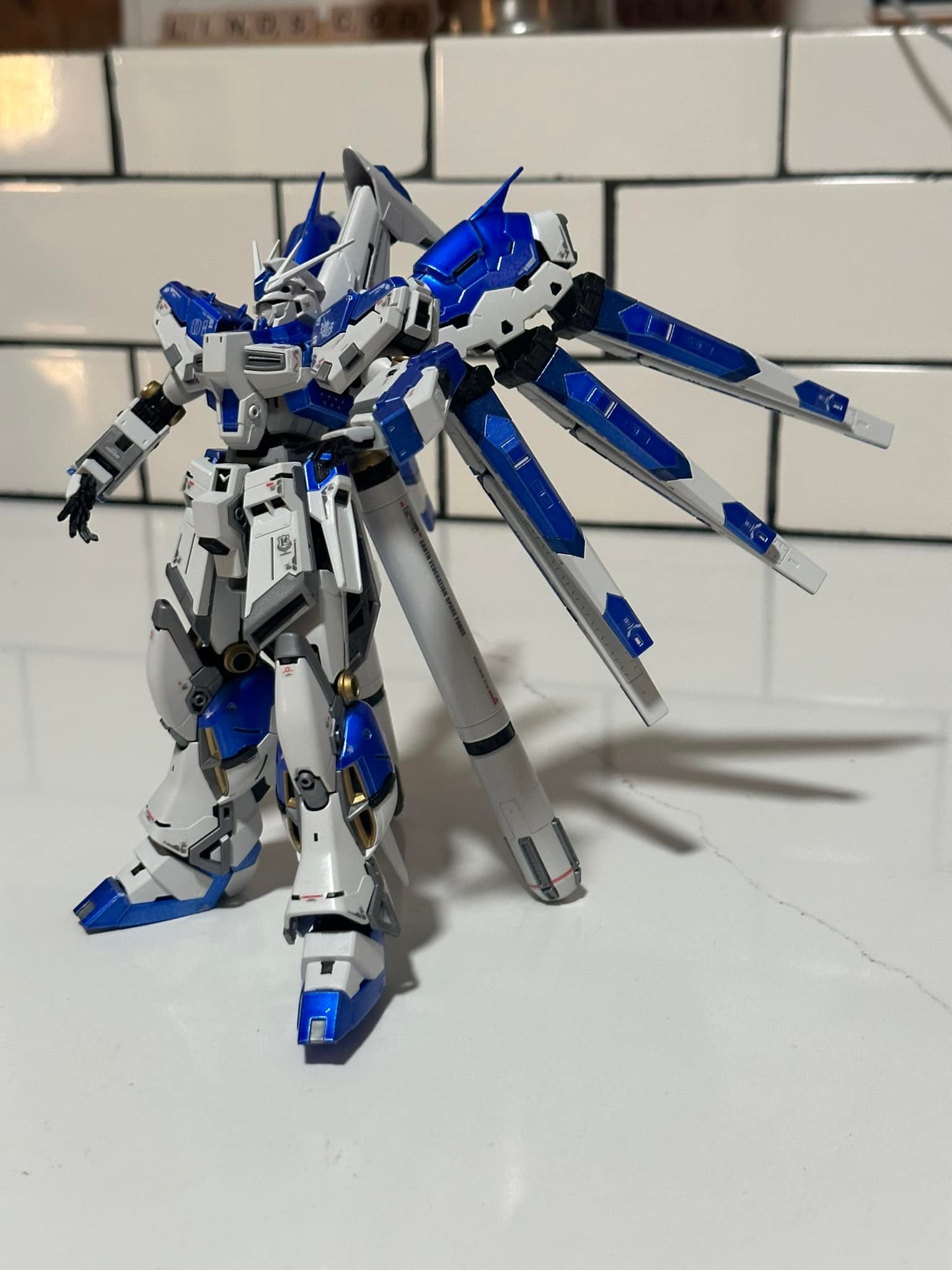 Snapped a pic of my Metal Build 00 Raiser Designer Blue edition
