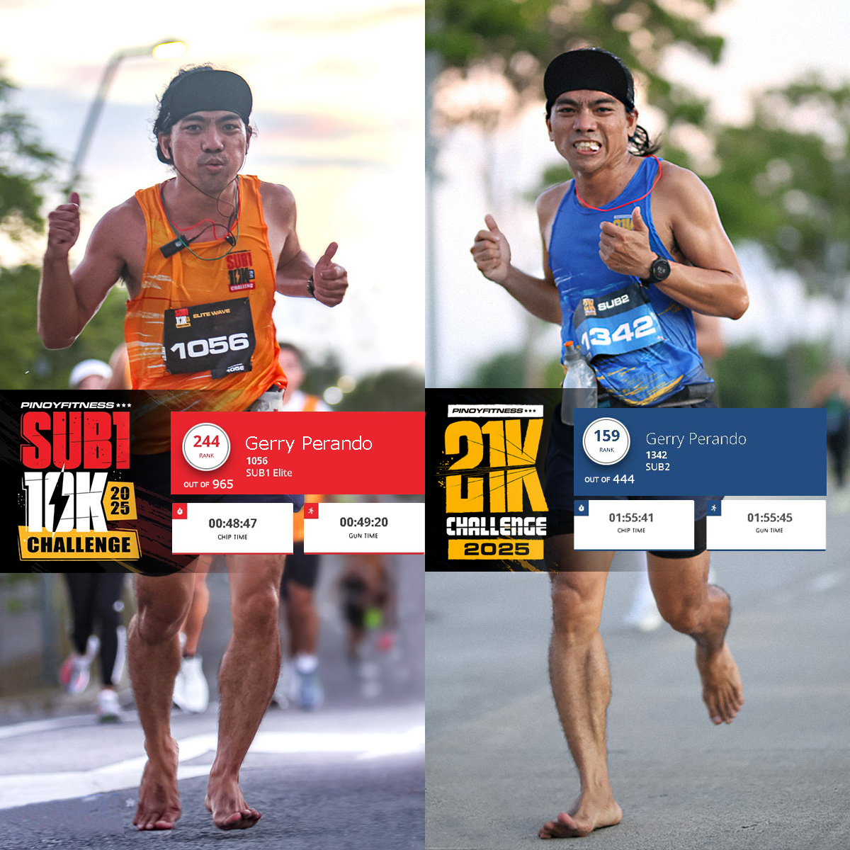 Gerry - Pinoy Fitness Sub1 10k Challenge 2025 - Elite Wave Vermosa ...