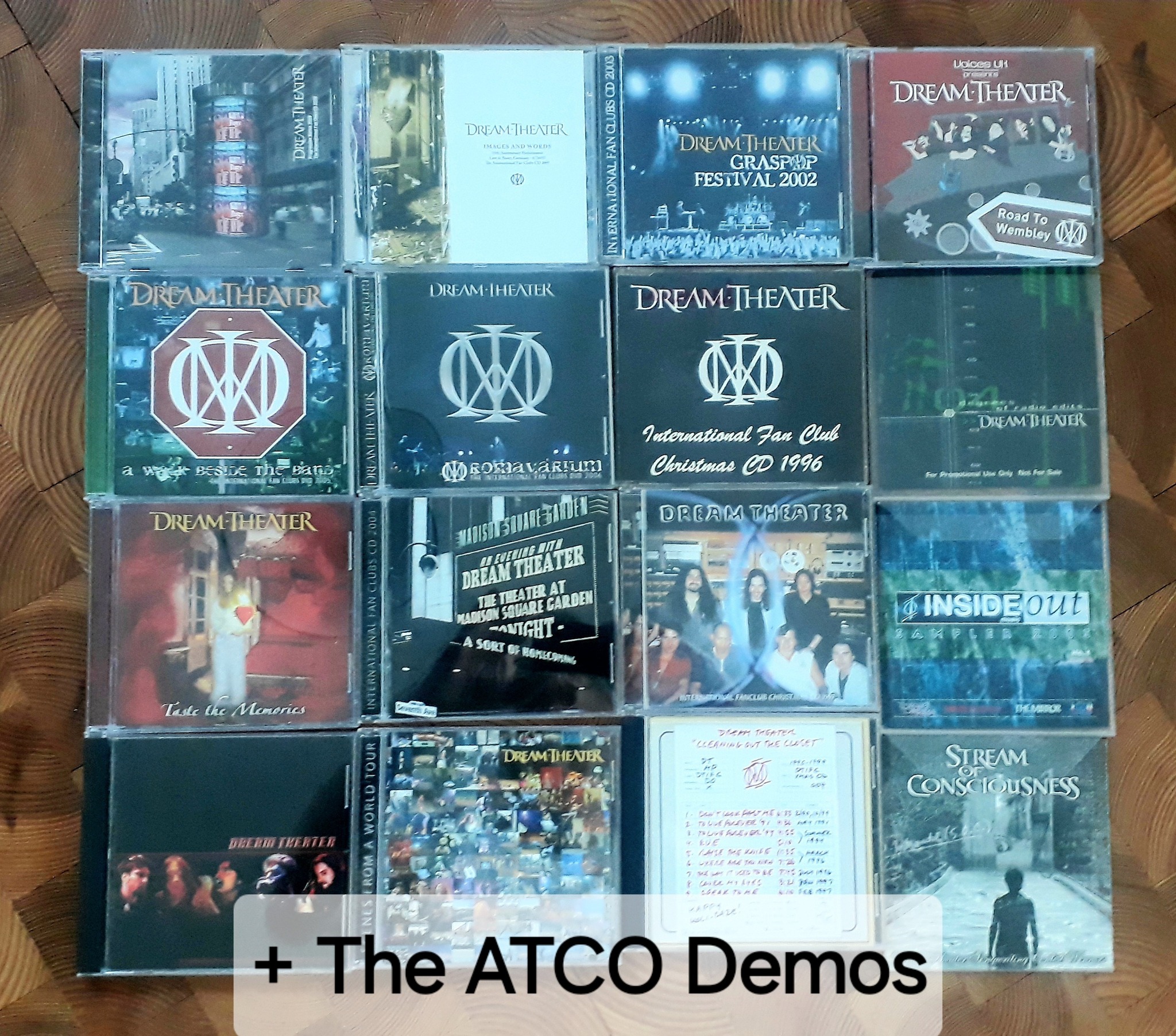 Dream Theater fan club and promo CDs and DVDs collection