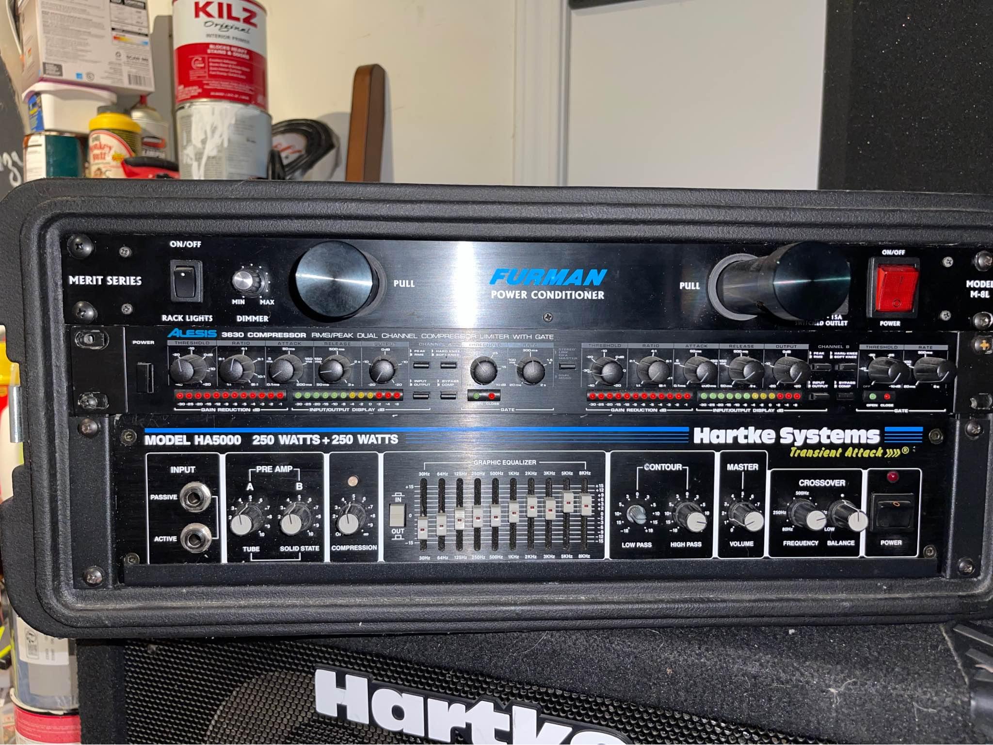 Hartke bass guitar with active preamp and pickup info
