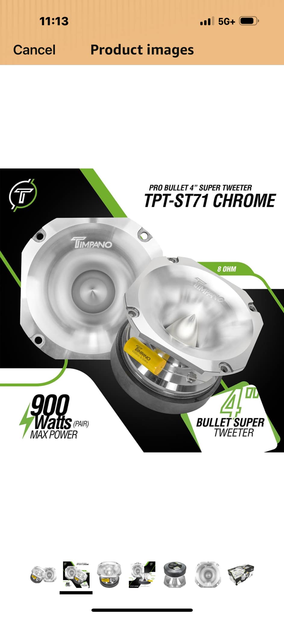 DS18 TX1S 2” Car Audio Tweeters – 400W Pair With Built-In Crossovers – Ferrite Magnet – Silver