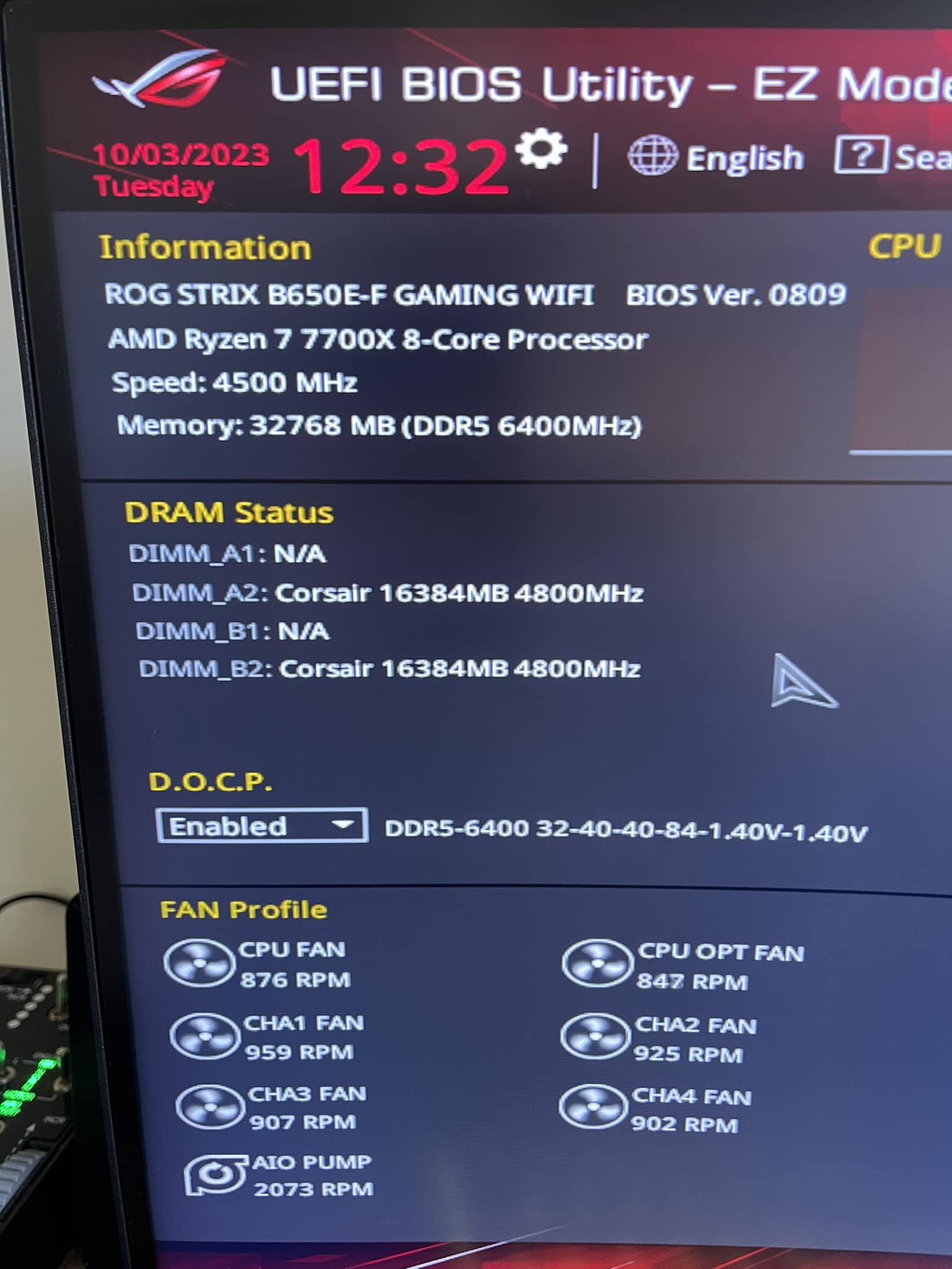 How to enable DOCP for 64G DDR5 RAM