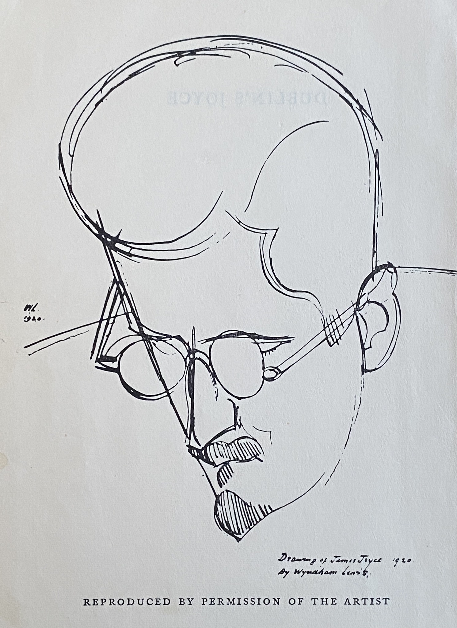 Wyndham Lewis' 1920 portrait of James Joyce