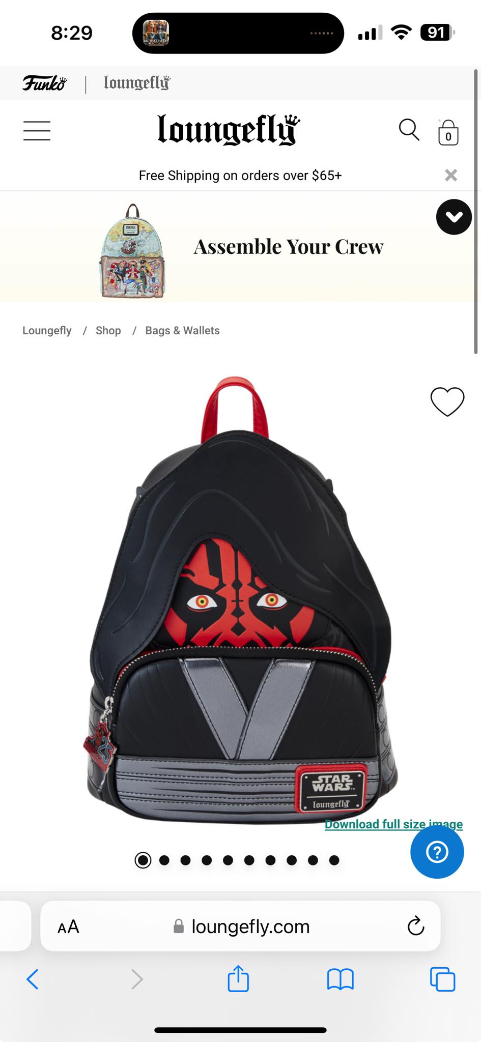 darth maul loungefly mini backpack NYCC 2021 Star Wars Glow in the Dark Cosplay Exclusive You can find the same symbol in a repeating pattern along the straps Darth Maul Backpack Review: Stylish