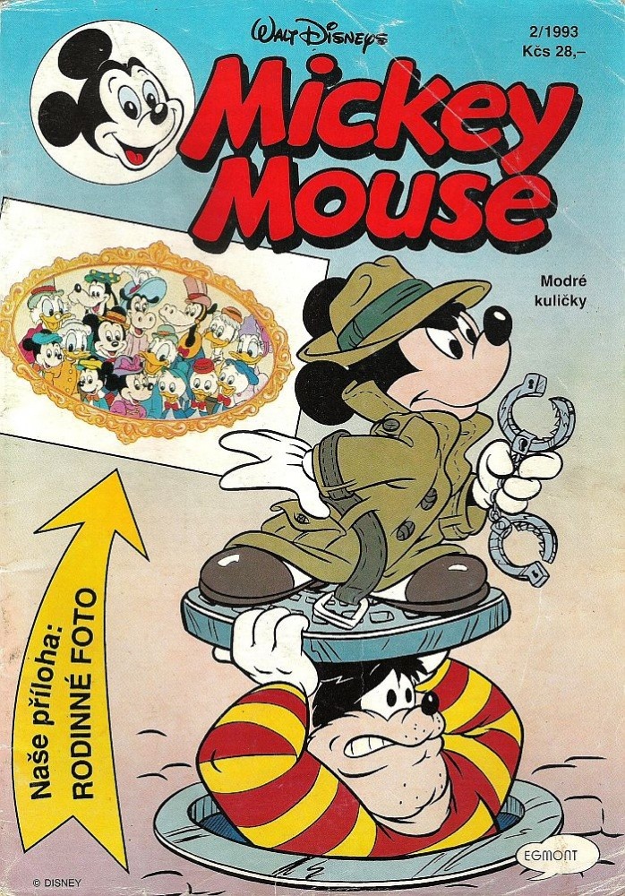 Czechoslovak and German Mickey Mouse cover color differences