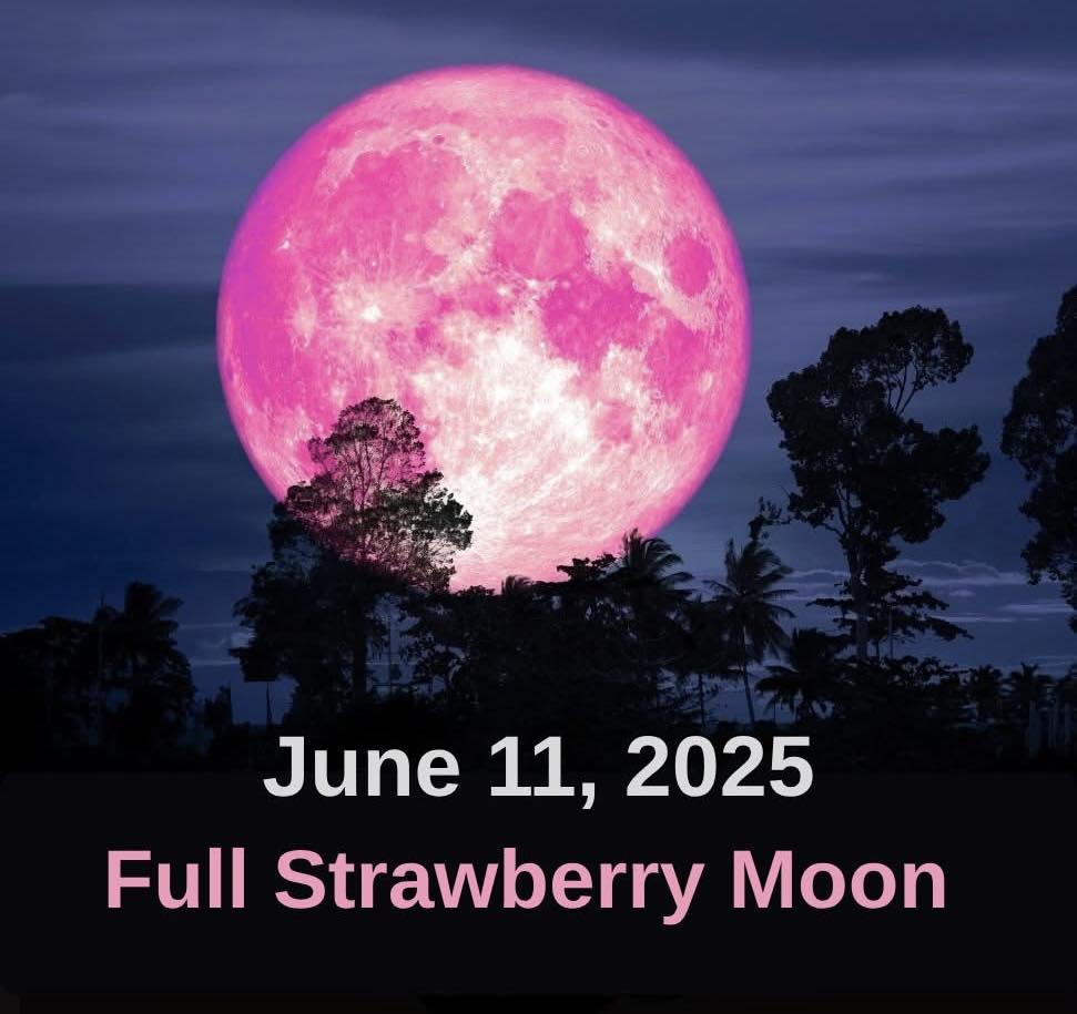 I hear there's a strawberry moon out tonight ✨🍓🌙