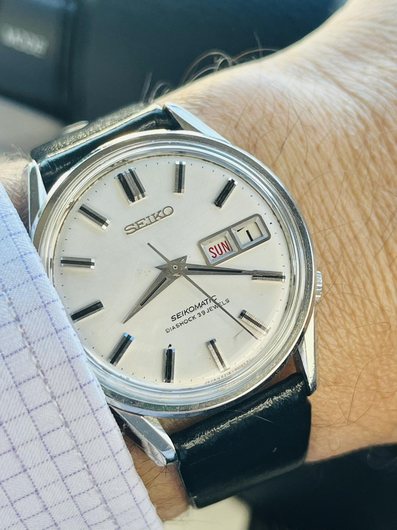 Seikomatic 39 jewels watch with gold cap
