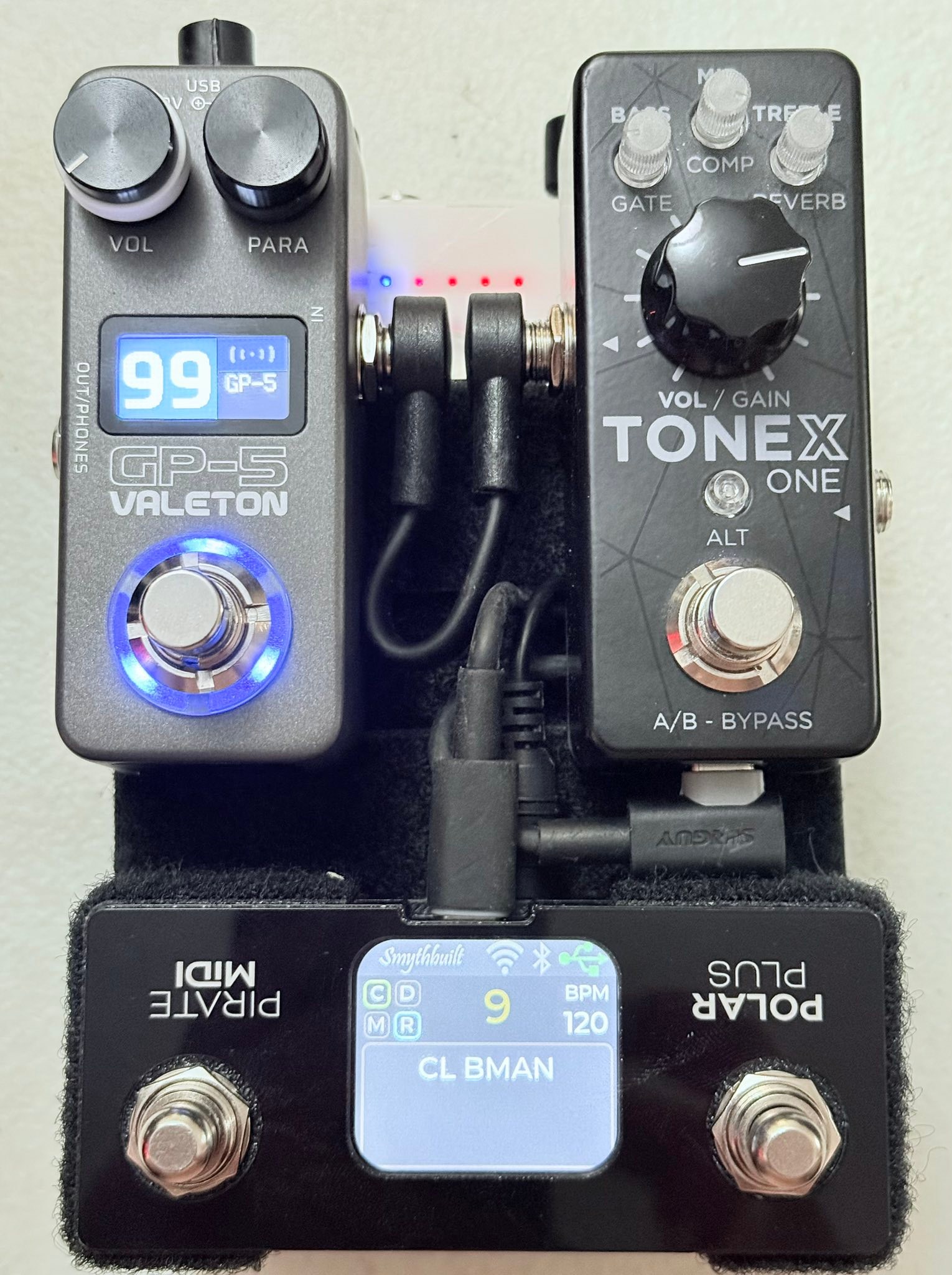Tonex pedal setup with pirate midi