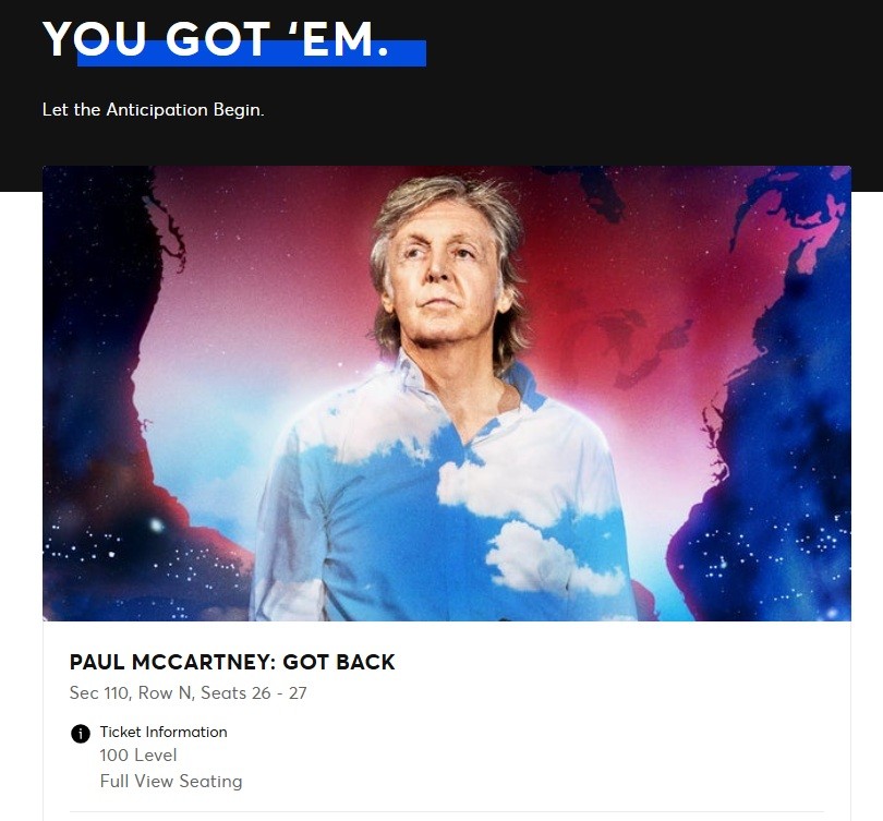 Paul McCartney coming to Casey's Center October 14 2025